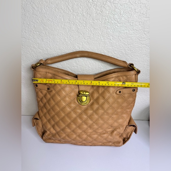 MARC JACOBS Tan Quilted Leather Handbag Made in Italy - Picture 2 of 14
